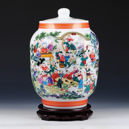 Kompatibelt porslin till Jahrriesnge 100 children storage jar cna0039 Kompatibelt porslin Jahrriesnge till 100 children storage jar cna0039