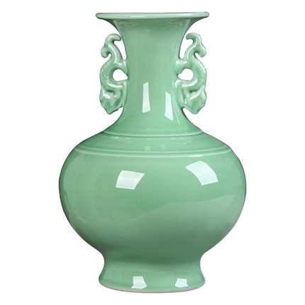 Kompatibelt porslin till Jahrriesnge celadon binaural vase cna0066 Kompatibelt porslin Jahrriesnge till celadon binaural vase cna0066
