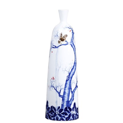 Kompatibelt porslin till Jahrriesnge hand painted white blue vase cna0080 Kompatibelt porslin Jahrriesnge till hand painted white blue vase cna0080