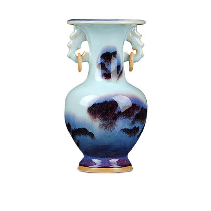 Kompatibelt porslin till Jahrriesnge Jun porcelain double ears kiln change vase cna0606 Kompatibelt porslin Jahrriesnge till Jun porcelain double ears kiln change vase cna0606