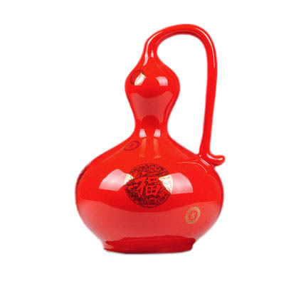 Kompatibelt porslin till Jahrriesnge red peony gourd vase cna0689 Kompatibelt porslin Jahrriesnge till red peony gourd vase cna0689