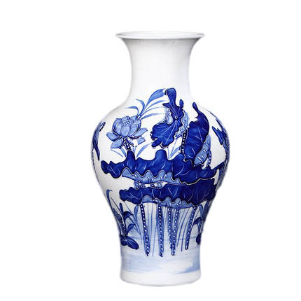 Kompatibelt porslin till Jahrriesnge relief lotus vase cna0902 Kompatibelt porslin Jahrriesnge till relief lotus vase cna0902
