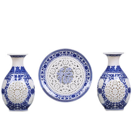 Kompatibelt porslin till Jahrriesnge hollow vase set 3 pcs cna0906 Kompatibelt porslin Jahrriesnge till hollow vase set 3 pcs cna0906