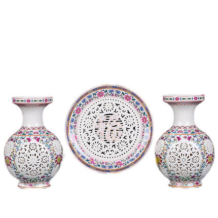 Kompatibelt porslin till Jahrriesnge hollow vase set 3 pcs cna0911 Kompatibelt porslin Jahrriesnge till hollow vase set 3 pcs cna0911