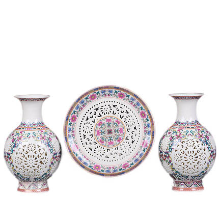 Kompatibelt porslin till Jahrriesnge hollow vase set 3 pcs cna0912 Kompatibelt porslin Jahrriesnge till hollow vase set 3 pcs cna0912