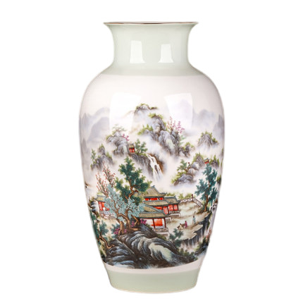 Kompatibelt porslin till Jahrriesnge colorful landscape vase cna1009 Kompatibelt porslin Jahrriesnge till colorful landscape vase cna1009