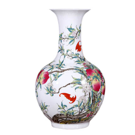 Kompatibelt porslin Jahrriesnge  till nine peach illustration vase cna1127 