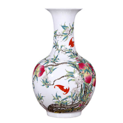 Kompatibelt porslin till Jahrriesnge nine peach illustration vase cna1128 Kompatibelt porslin Jahrriesnge till nine peach illustration vase cna1128