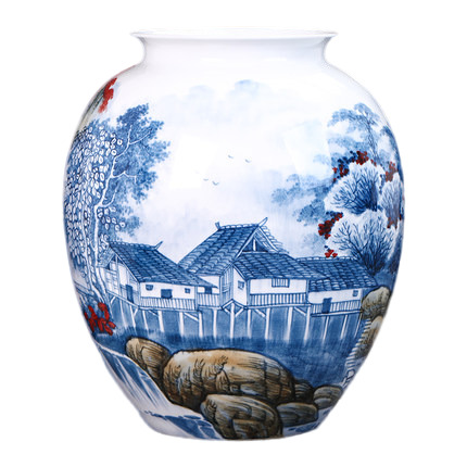 Kompatibelt porslin Jahrriesnge  till hand painted big vase cna1141 