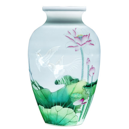 Kompatibelt porslin till Jahrriesnge lotus flower vase cna1283 Kompatibelt porslin Jahrriesnge till lotus flower vase cna1283