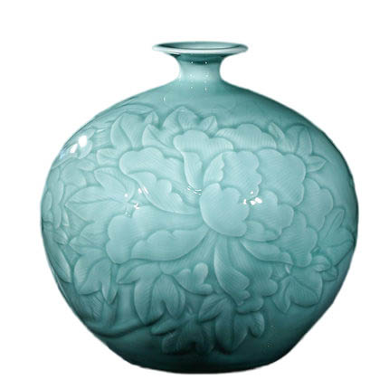 Kompatibelt porslin till Jahrriesnge carving shadow blue glaze vase cna1303 Kompatibelt porslin Jahrriesnge till carving shadow blue glaze vase cna1303