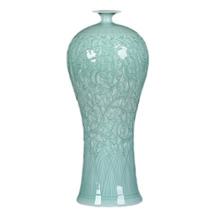 Kompatibelt porslin till Jahrriesnge carving shadow blue glaze vase cna1304 Kompatibelt porslin Jahrriesnge till carving shadow blue glaze vase cna1304