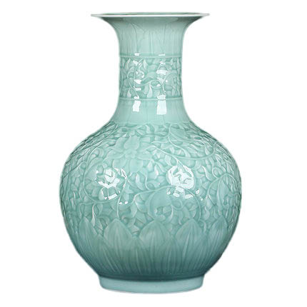 Kompatibelt porslin till Jahrriesnge carving shadow blue glaze vase cna1307 Kompatibelt porslin Jahrriesnge till carving shadow blue glaze vase cna1307