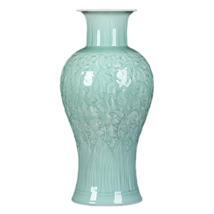 Kompatibelt porslin till Jahrriesnge carving shadow blue glaze vase cna1308 Kompatibelt porslin Jahrriesnge till carving shadow blue glaze vase cna1308