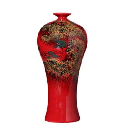 Kompatibelt porslin till Jahrriesnge red landscape vase cna1356 Kompatibelt porslin Jahrriesnge till red landscape vase cna1356