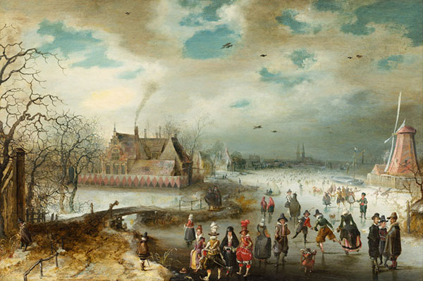 Kompatibelt Landskap till JAHRRIESNGE Skating-on-the-Frozen-Amstel-River-lpf00975 Kompatibelt Landskap JAHRRIESNGE till Skating-on-the-Frozen-Amstel-River-lpf00975