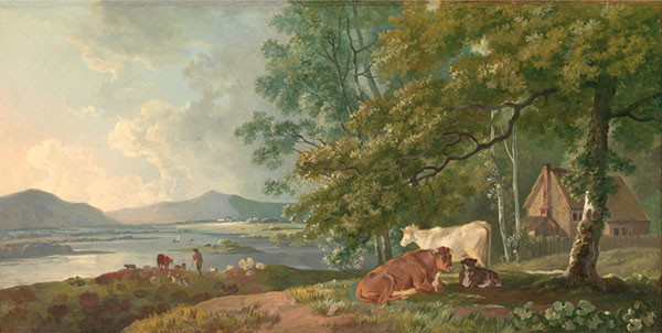 Kompatibelt Landskap till JAHRRIESNGE Morning-Landscape-with-Cattle-lpf00995 Kompatibelt Landskap JAHRRIESNGE till Morning-Landscape-with-Cattle-lpf00995