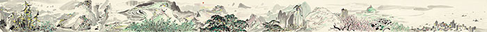 Kompatibelt Landskap till JAHRRIESNGE Long scroll landscape painting lpf09114 Kompatibelt Landskap JAHRRIESNGE till Long scroll landscape painting lpf09114