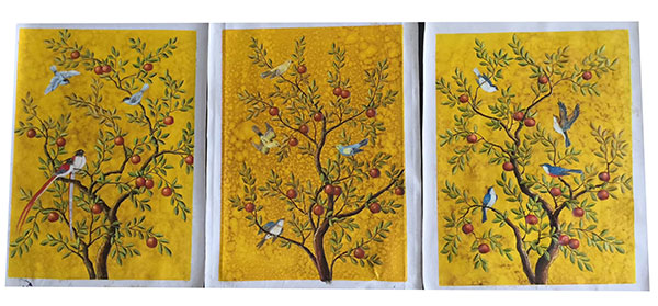 Kompatibelt Oljemålning till JAHRRIESNGE birds-in-golden-tree-lpg0384 Kompatibelt Oljemålning JAHRRIESNGE till birds-in-golden-tree-lpg0384