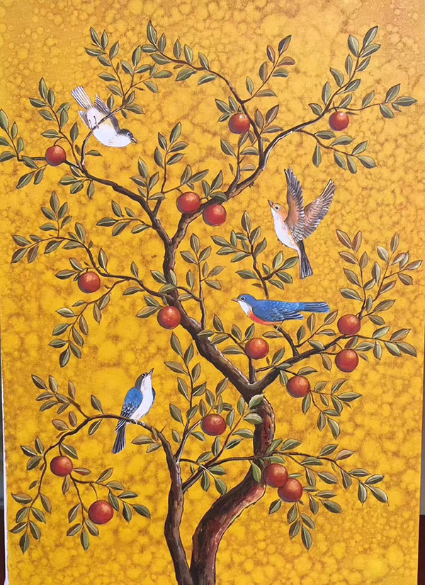 Kompatibelt Oljemålning till JAHRRIESNGE birds-in-the-tree-lpg0387 Kompatibelt Oljemålning JAHRRIESNGE till birds-in-the-tree-lpg0387