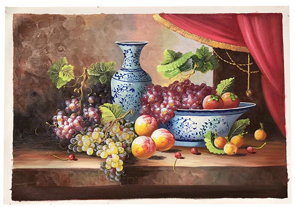 Kompatibelt Fortfarande liv Jahrriesnge  till vase-fruits-lpg0882 