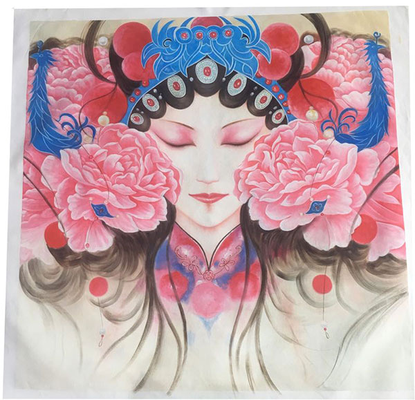 Kompatibelt Porträtt till Jahrriesnge Peking Opera lpg2708 Kompatibelt Porträtt Jahrriesnge till Peking Opera lpg2708